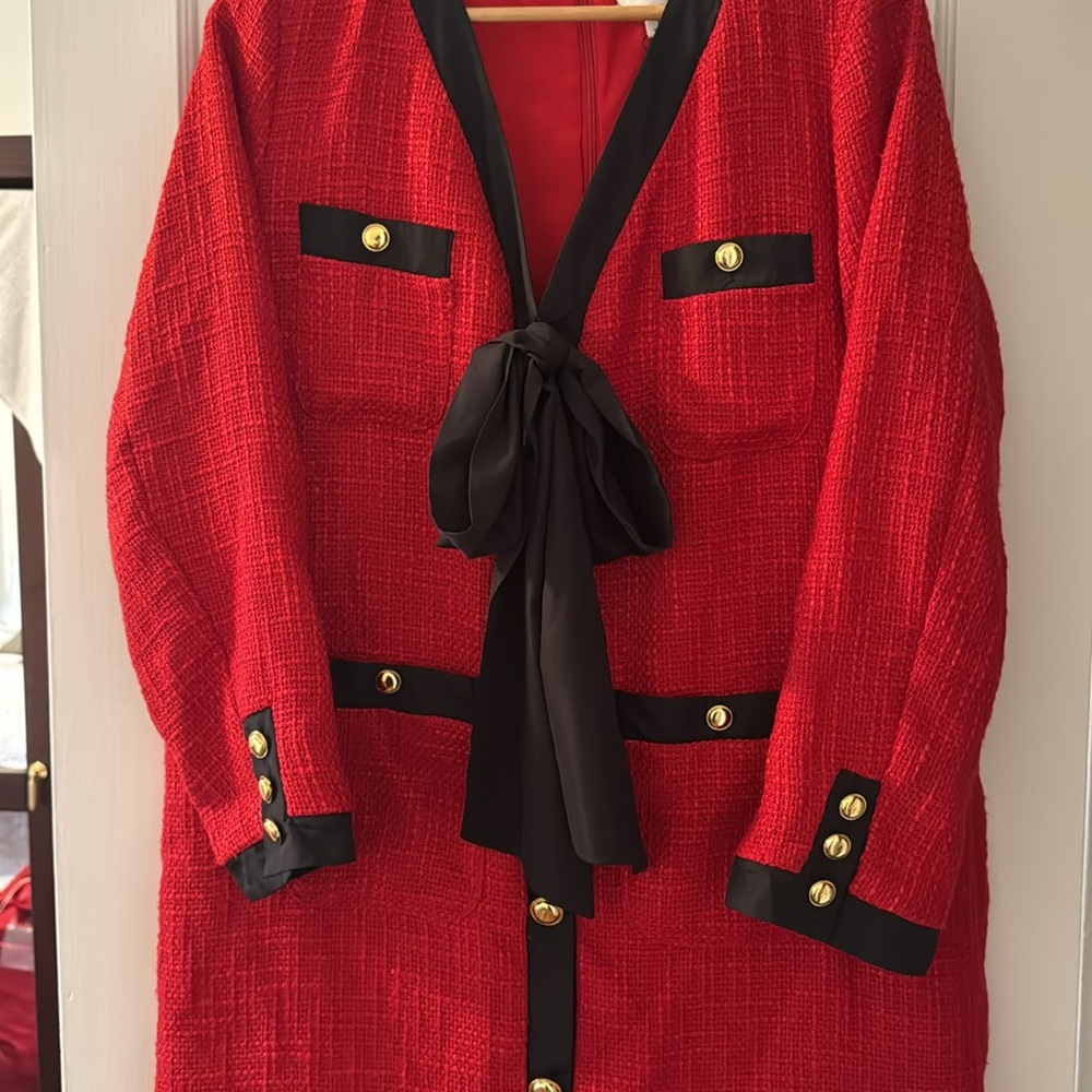 NWT Pomander Place Coco Tweed Dress L